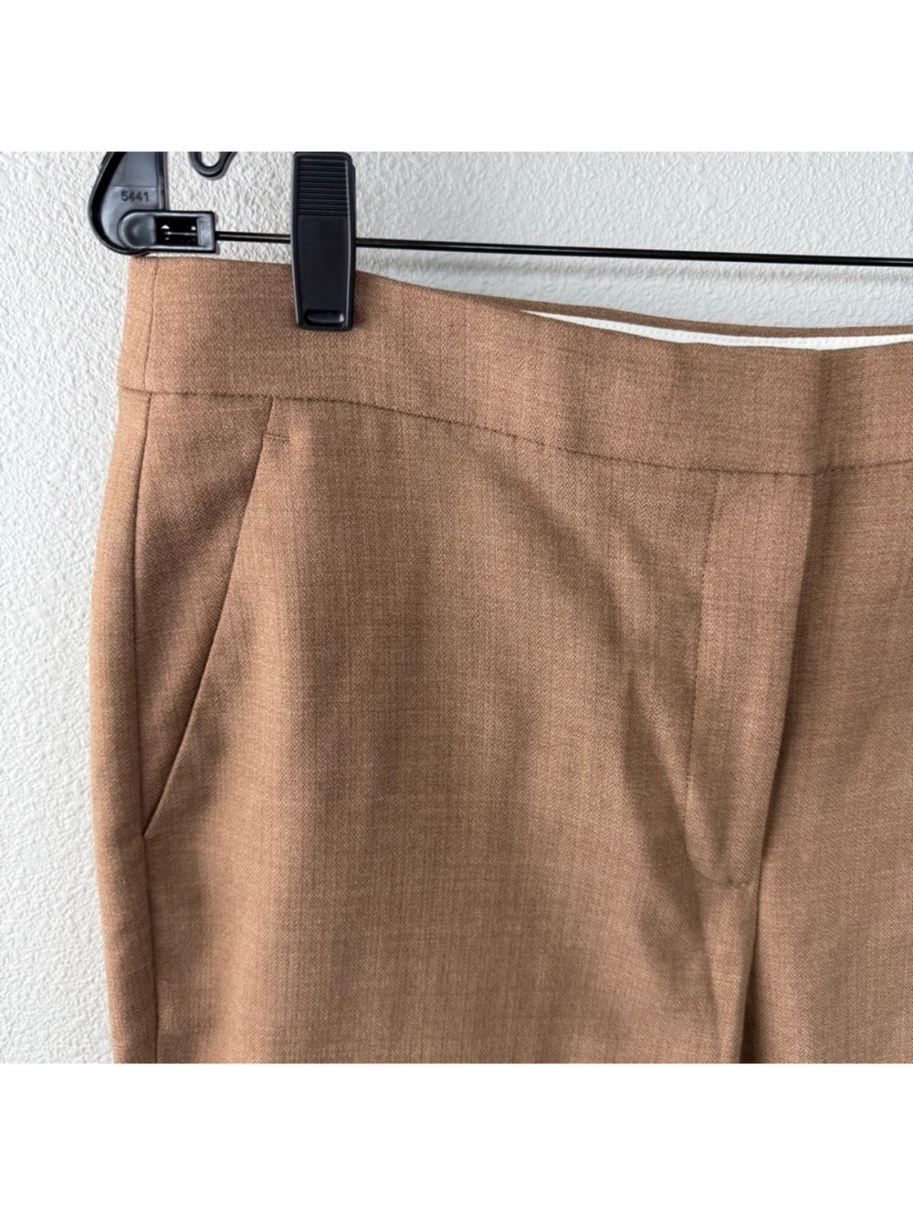 J. Crew Kate Straight Leg Pant Italian City Wool Blend Heather Acorn Women’s 12 - Picture 6 of 12